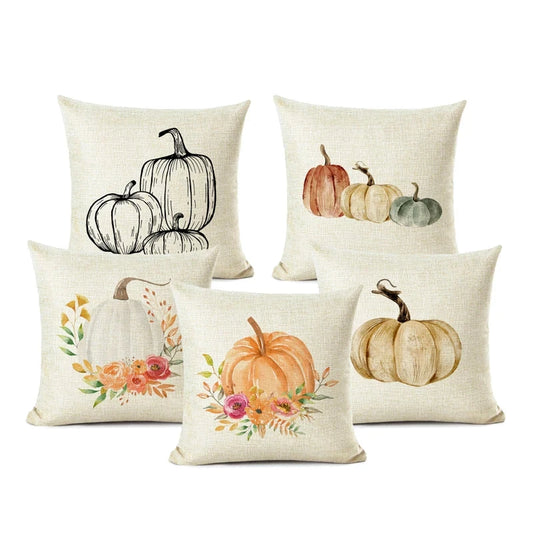 Pumpkins "Oil Painting" Cushion Cover